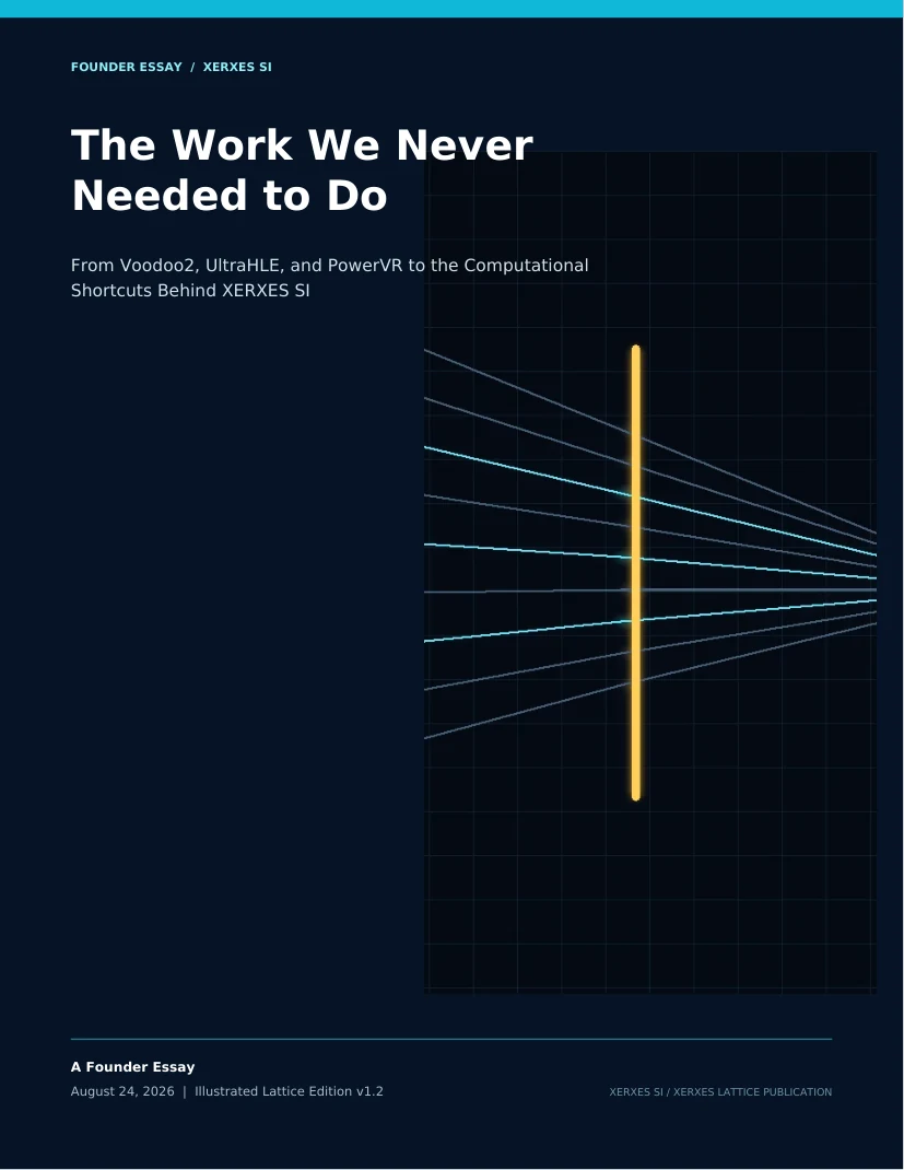 Illustrated Lattice Edition cover for The Work We Never Needed to Do.